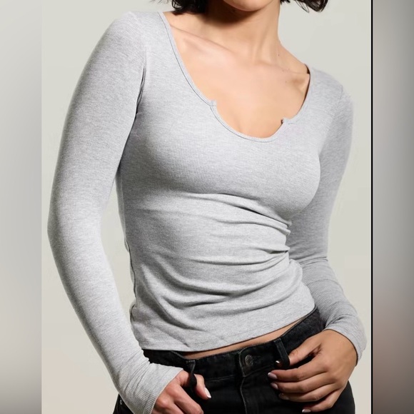 Braless Ribbed U-Shape Long - Picture 1 of 5